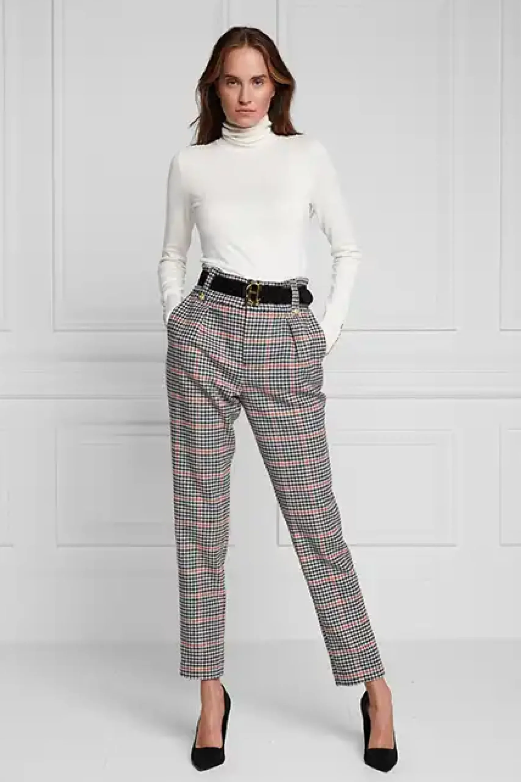 Holland Cooper Buttoned Knit Roll Neck Cream Clearance