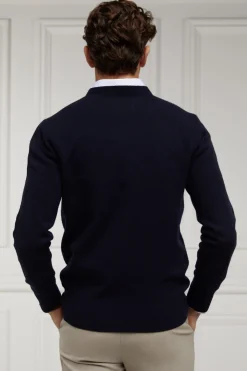 Holland Cooper Byron Crew Neck Knit Navy Outlet