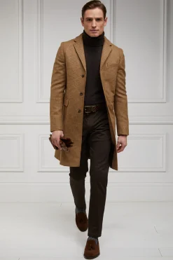 Holland Cooper Byron Roll Neck Knit Chocolate Outlet