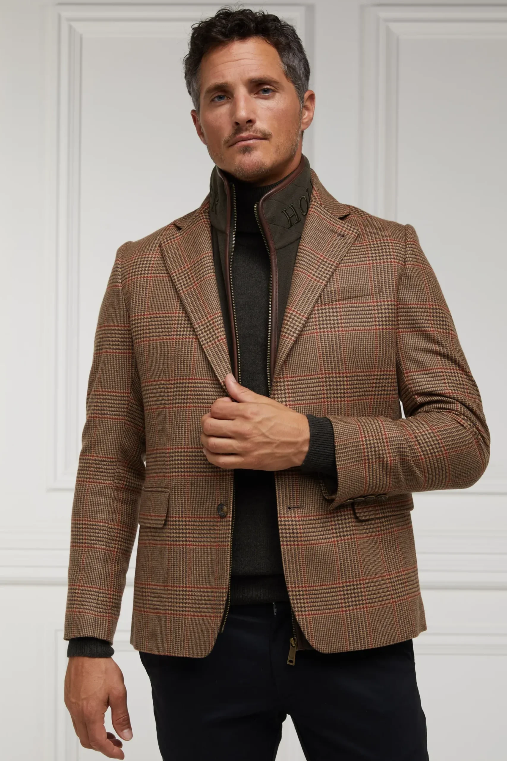 Holland Cooper Byron Roll Neck Knit Charcoal Sale