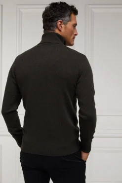 Holland Cooper Byron Roll Neck Knit Charcoal Sale