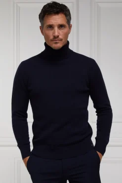 Holland Cooper Byron Roll Neck Knit Navy Best