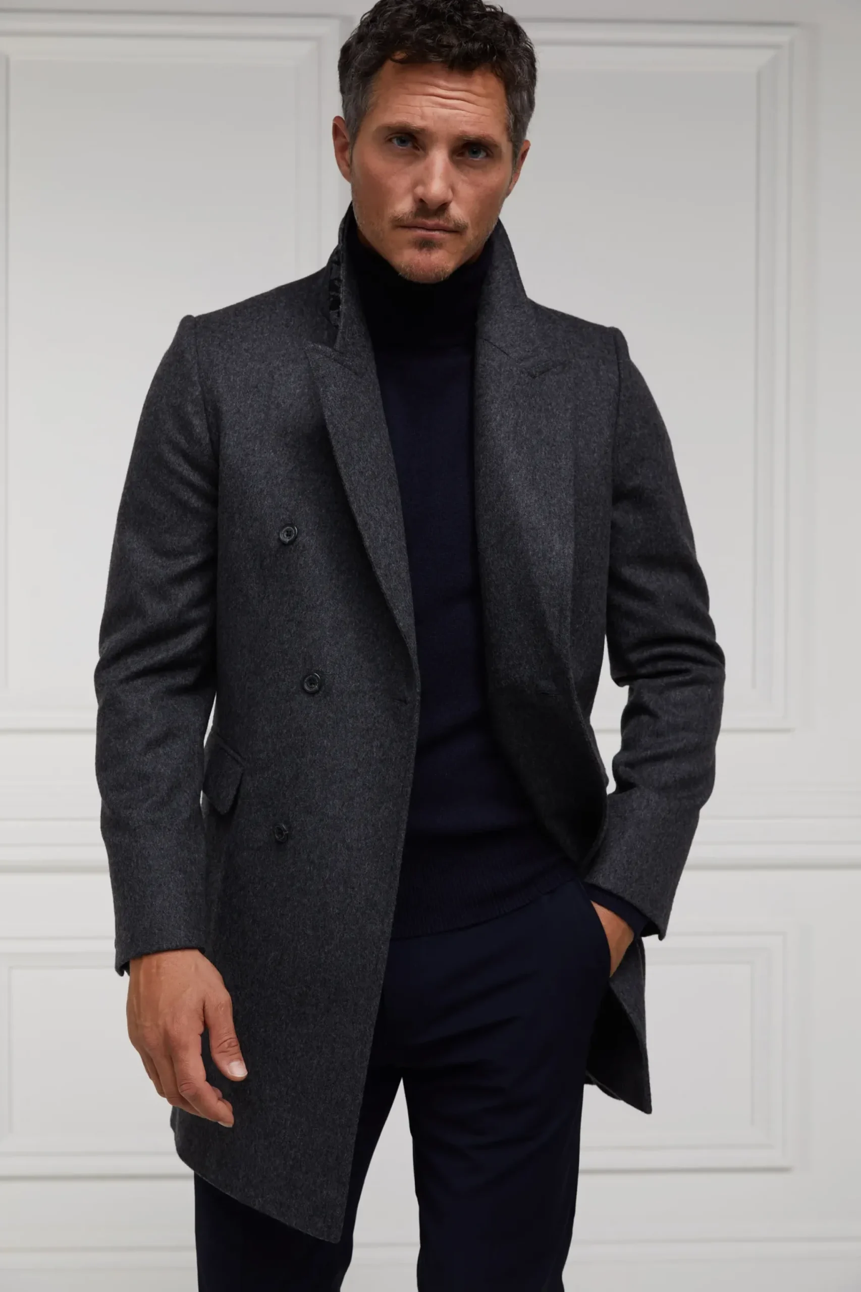 Holland Cooper Byron Roll Neck Knit Navy Best