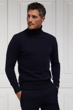 Holland Cooper Byron Roll Neck Knit Navy Best
