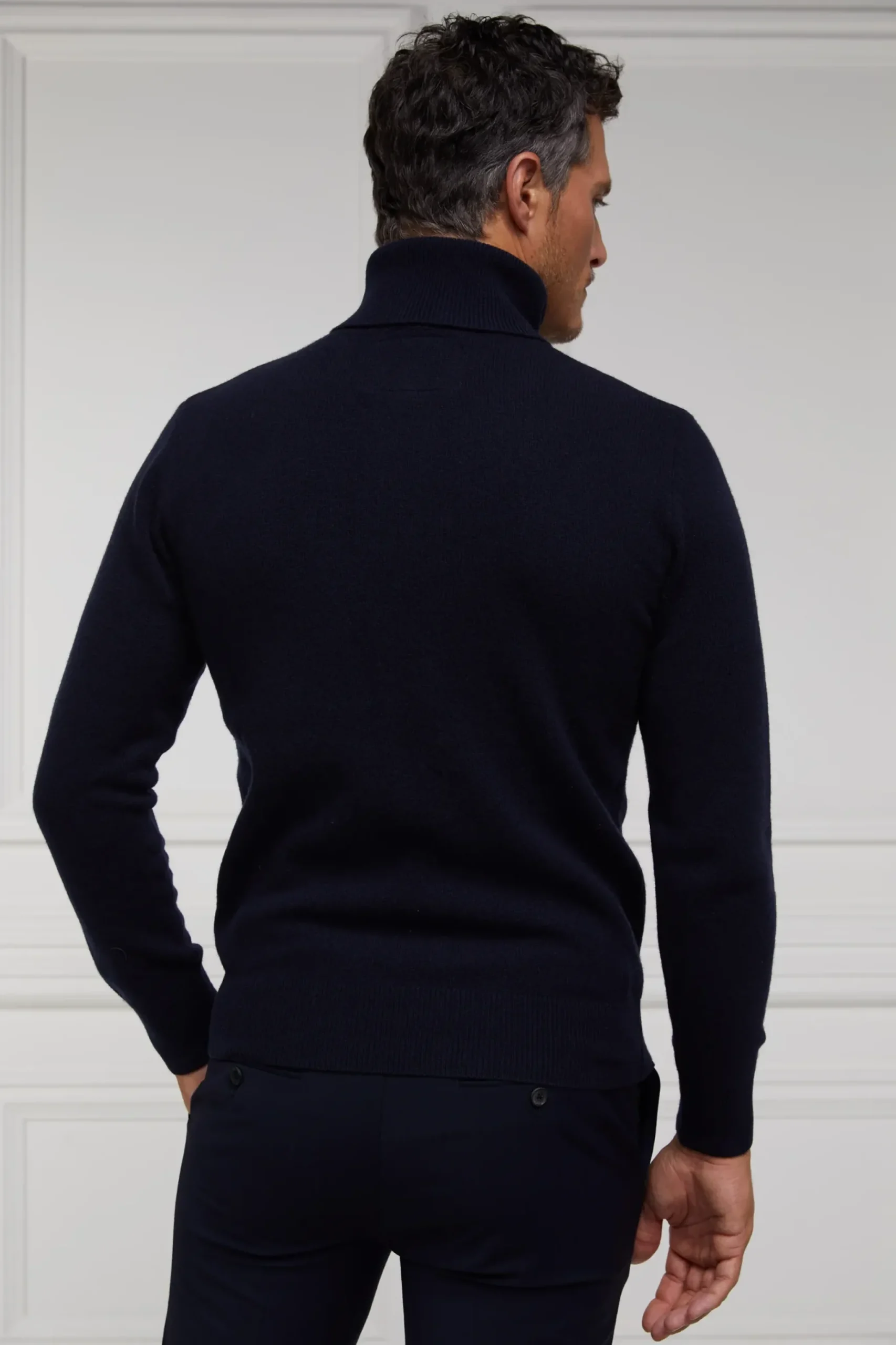 Holland Cooper Byron Roll Neck Knit Navy Best