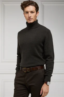 Holland Cooper Byron Roll Neck Knit Moss Online