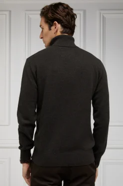 Holland Cooper Byron Roll Neck Knit Moss Online