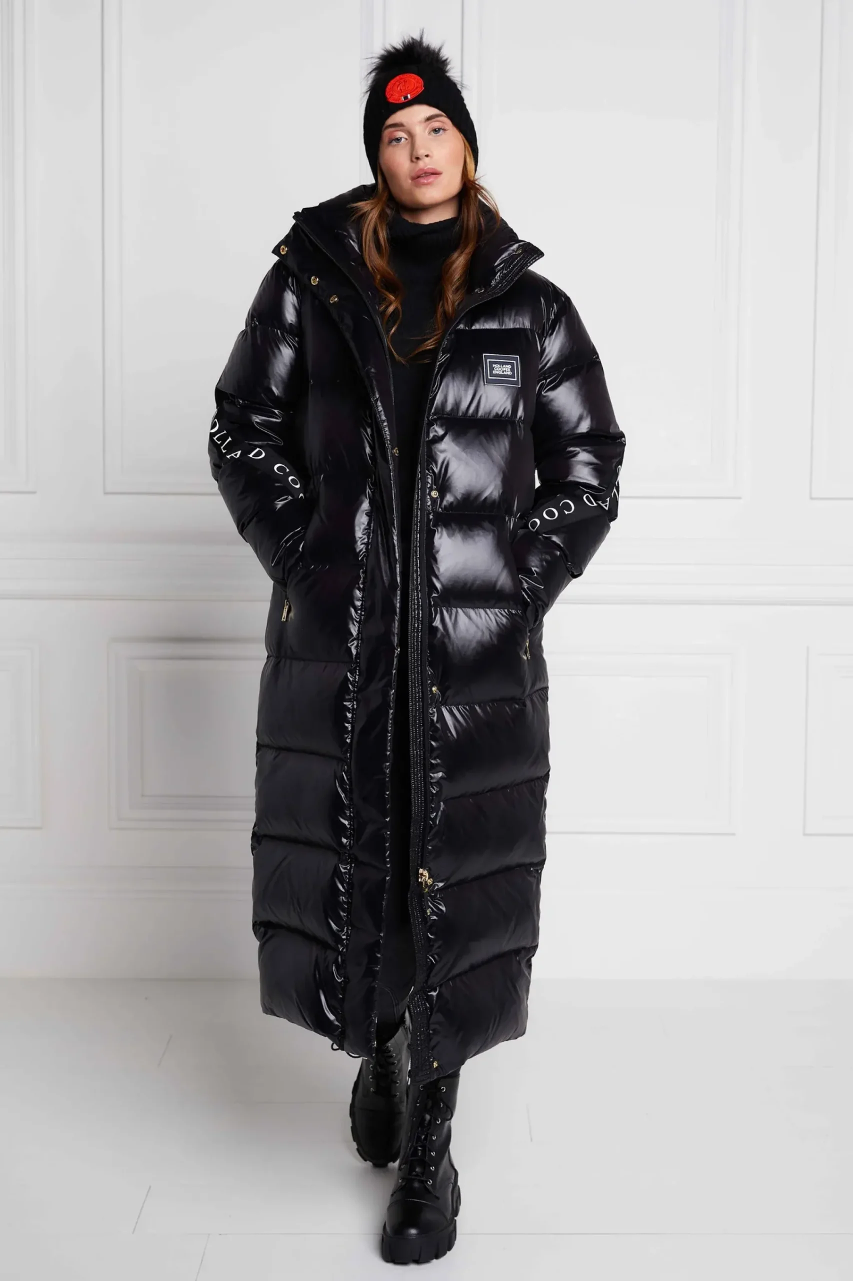 Holland Cooper Camden Longline Coat Black New