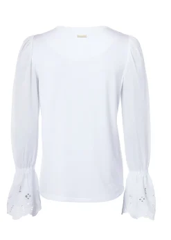Holland Cooper Camilla V-Neck Blouse White Outlet