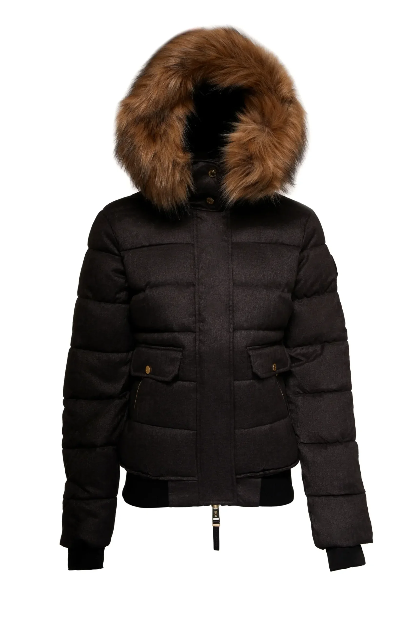 Holland Cooper Cervinia Puffer Charcoal Tweed Online