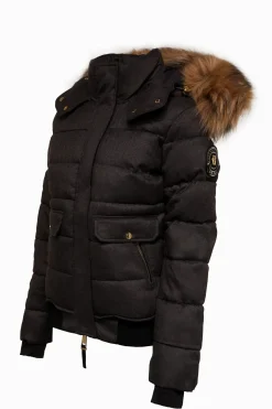 Holland Cooper Cervinia Puffer Charcoal Tweed Online