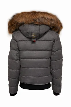 Holland Cooper Cervinia Puffer Light Grey Tweed New