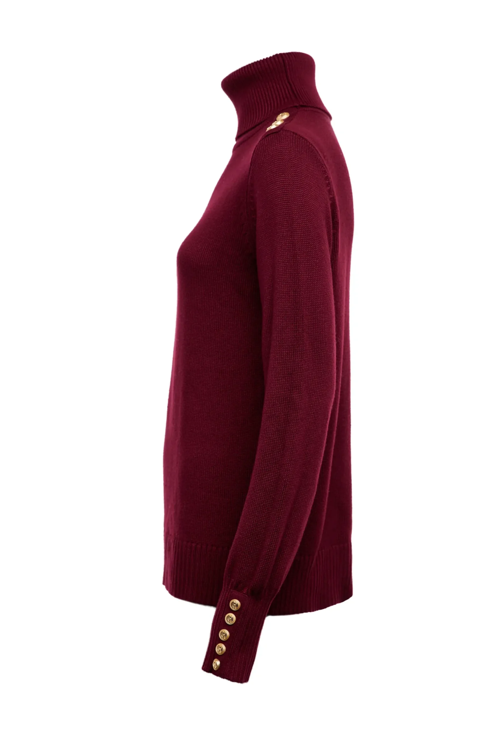Holland Cooper Chamonix Roll Neck Knit Wine
