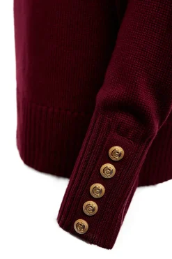 Holland Cooper Chamonix Roll Neck Knit Wine