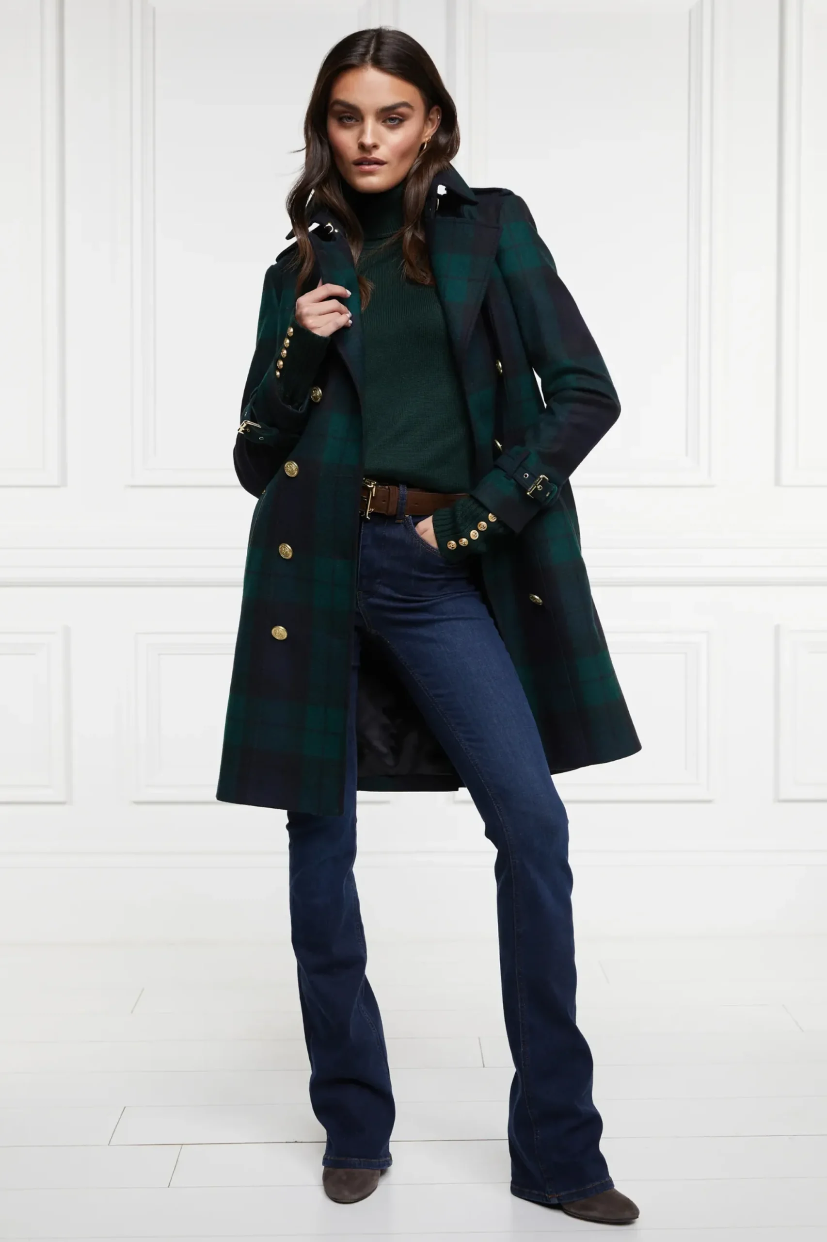 Holland Cooper Chamonix Roll Neck Knit Emerald