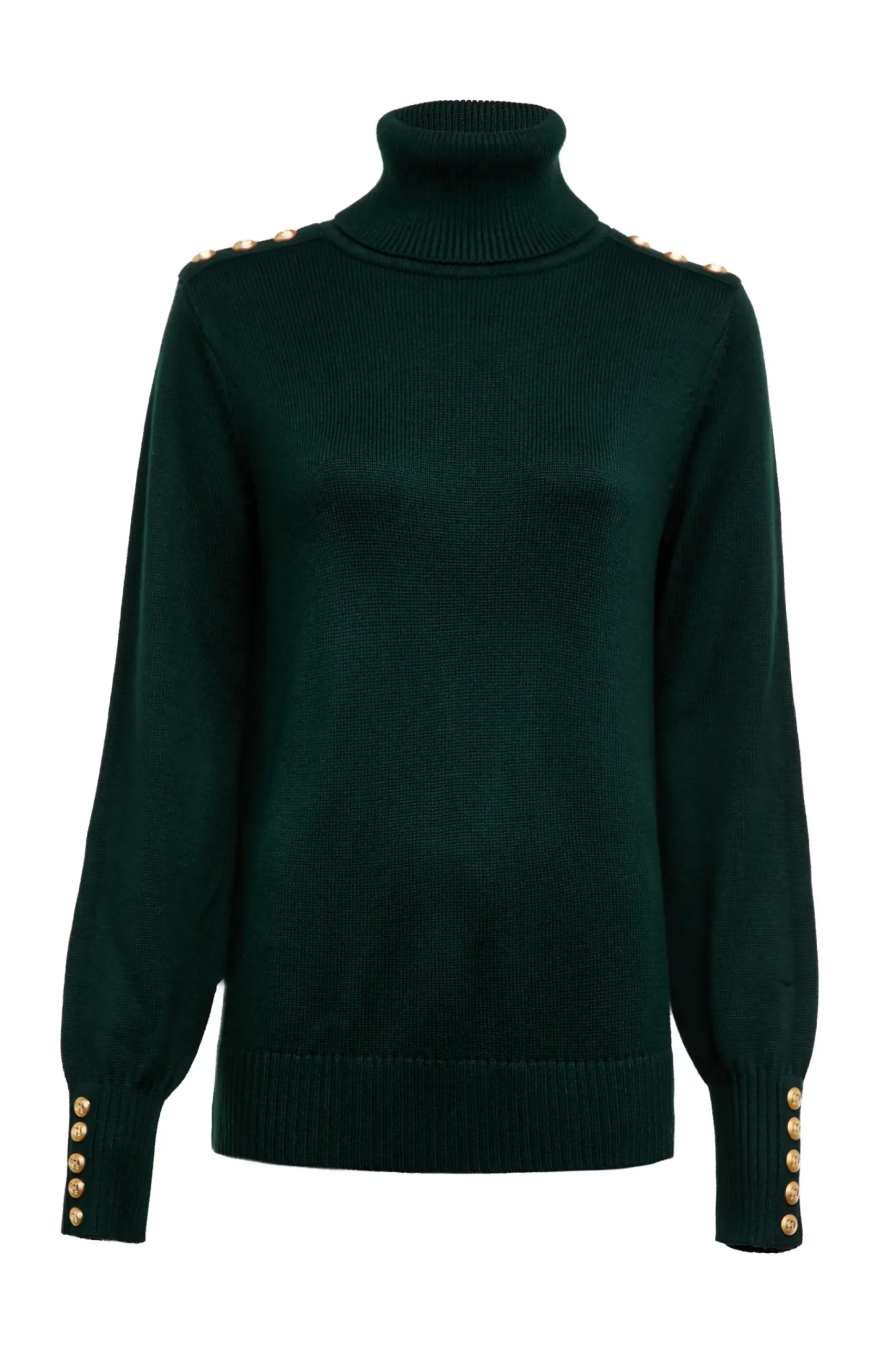 Holland Cooper Chamonix Roll Neck Knit Emerald
