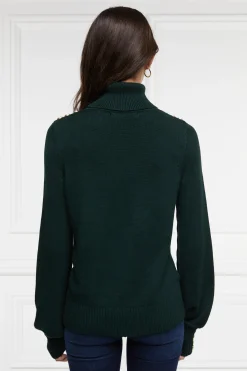 Holland Cooper Chamonix Roll Neck Knit Emerald