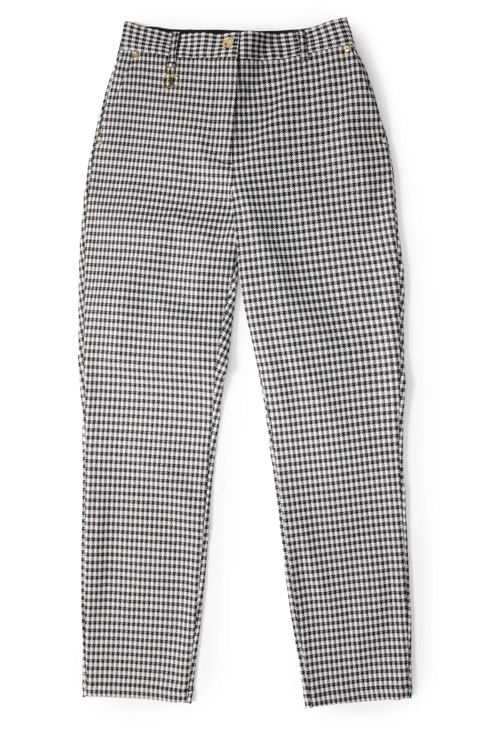 Holland Cooper Charlton Trousers Houndstooth Gold Sale