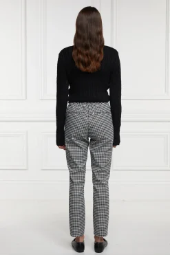 Holland Cooper Charlton Trousers Houndstooth Gold Sale