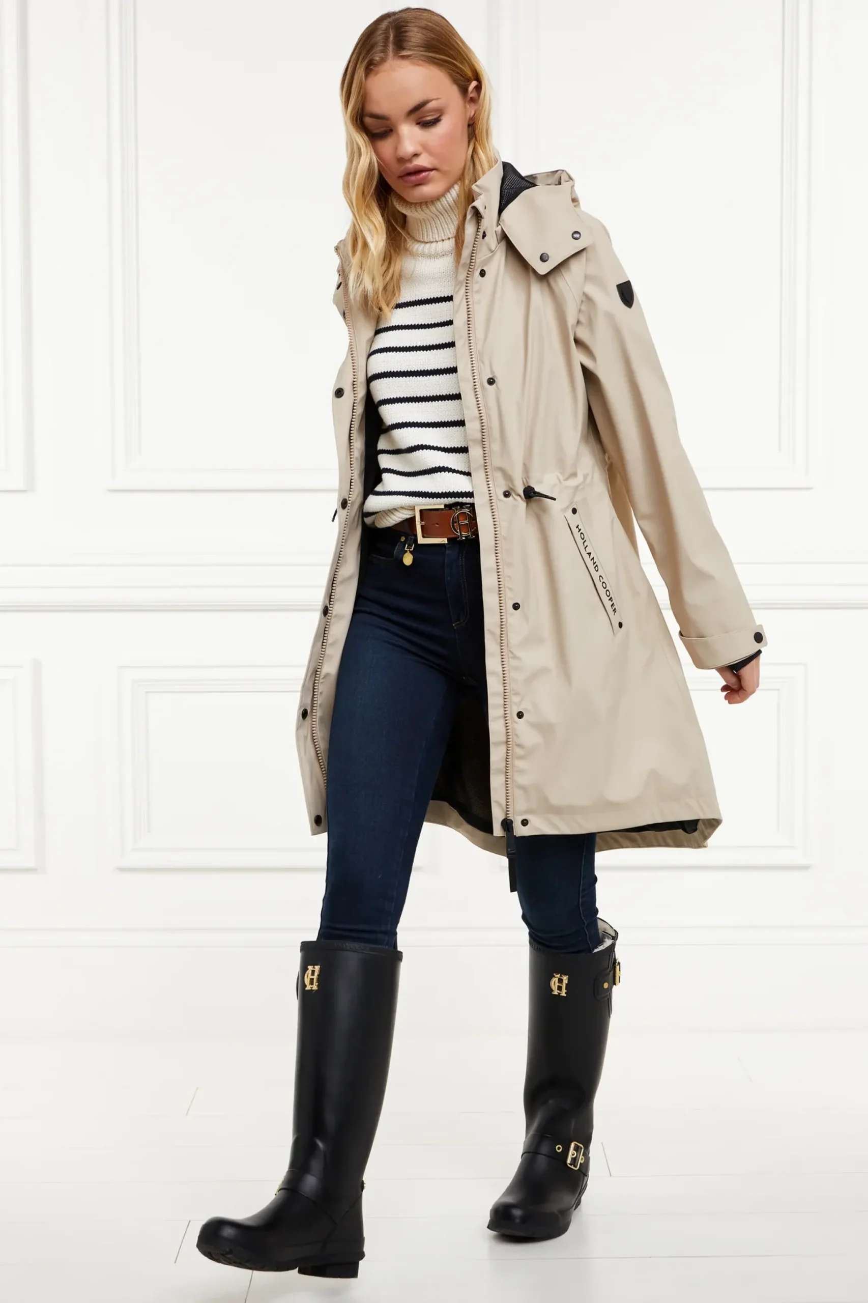 Holland Cooper Chartwell Rain Parka Stone Online