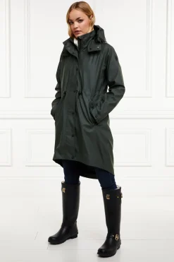 Holland Cooper Chartwell Rain Parka Evergreen Sale
