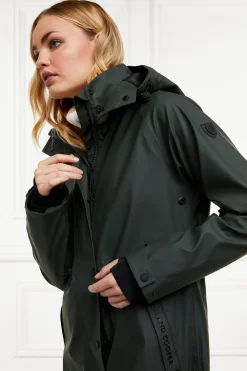 Holland Cooper Chartwell Rain Parka Evergreen Sale