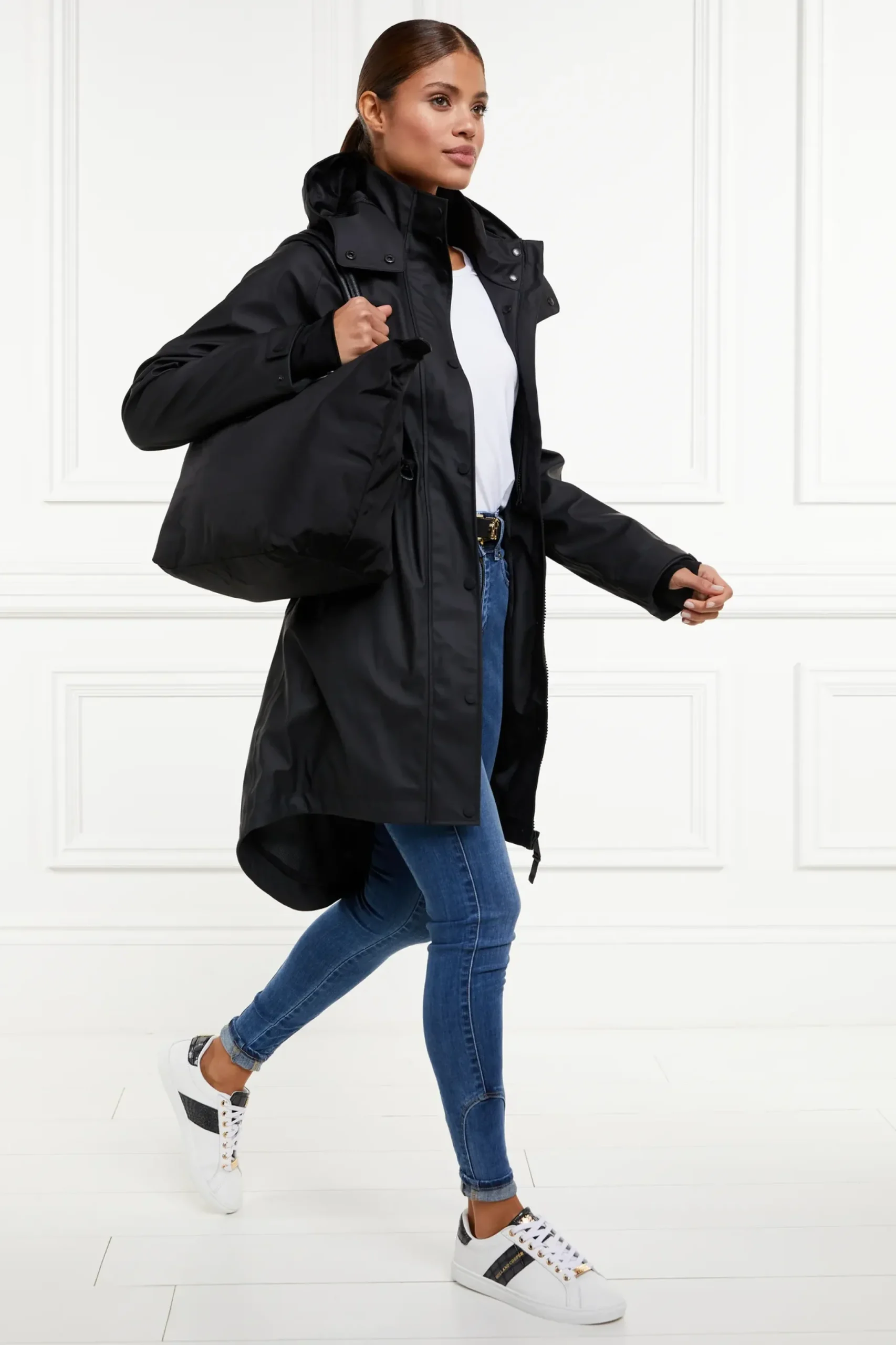 Holland Cooper Chartwell Rain Parka Black Sale