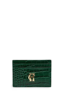 Holland Cooper Chelsea Card Holder Emerald Croc New