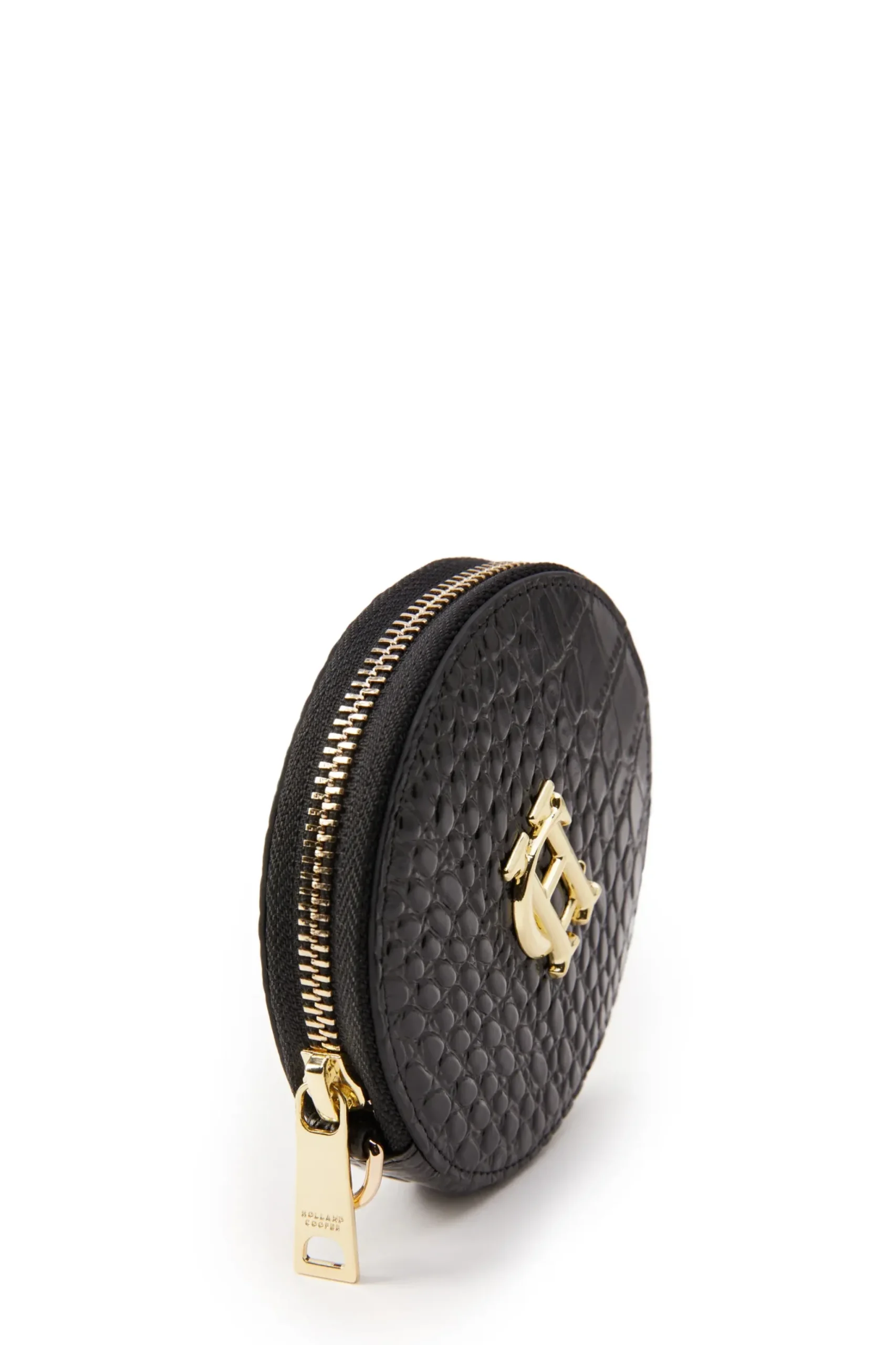 Holland Cooper Chelsea Coin Purse Black Croc Best