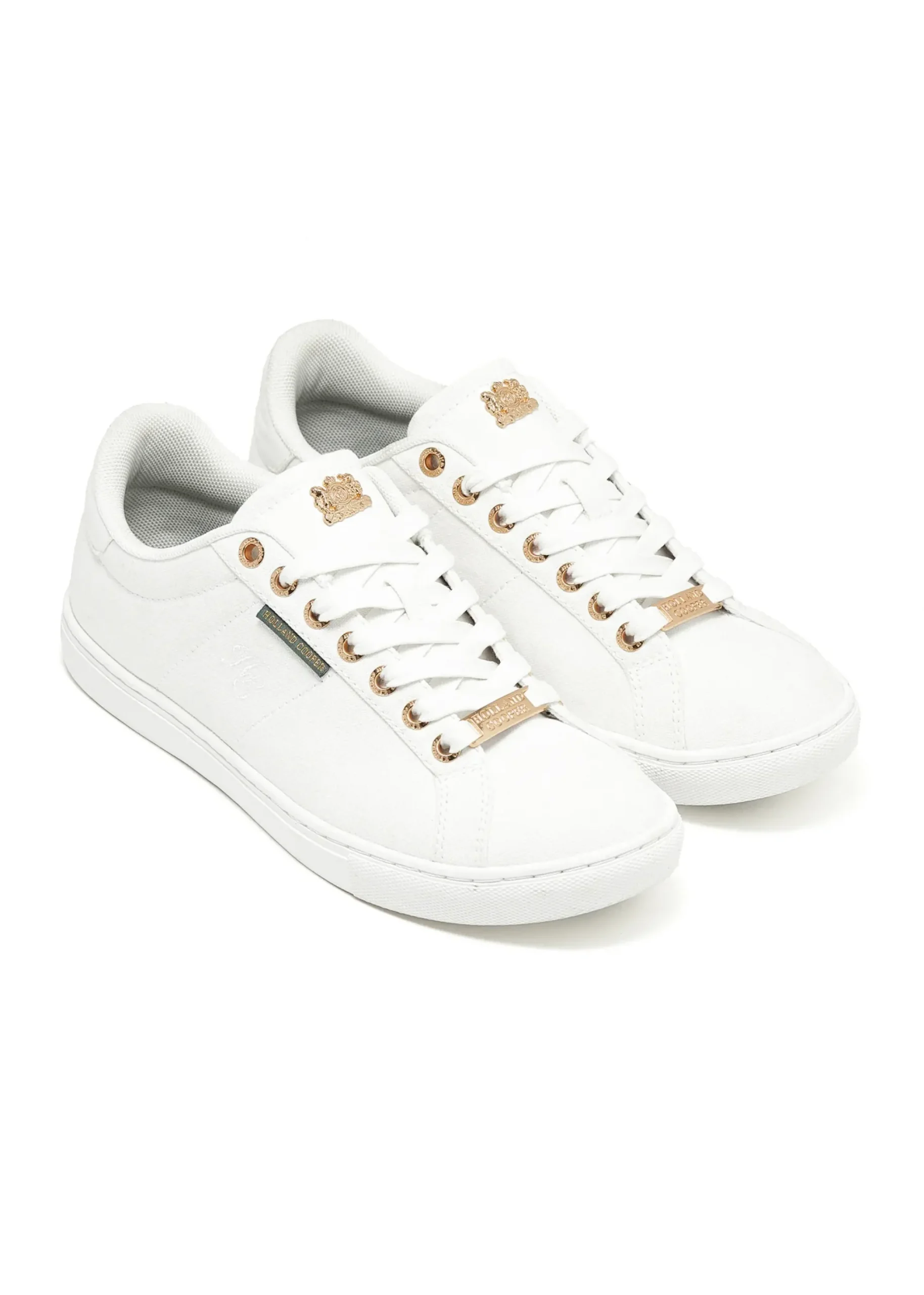 Holland Cooper Chelsea Court Trainer Embroidered White Best