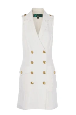 Holland Cooper Chelsea Dress Oyster Linen Best