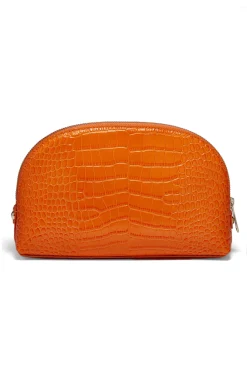 Holland Cooper Chelsea Makeup Bag Orange Croc Sale