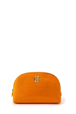 Holland Cooper Chelsea Makeup Bag Orange Croc Sale