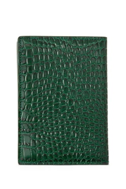 Holland Cooper Chelsea Passport Holder Emerald Croc New
