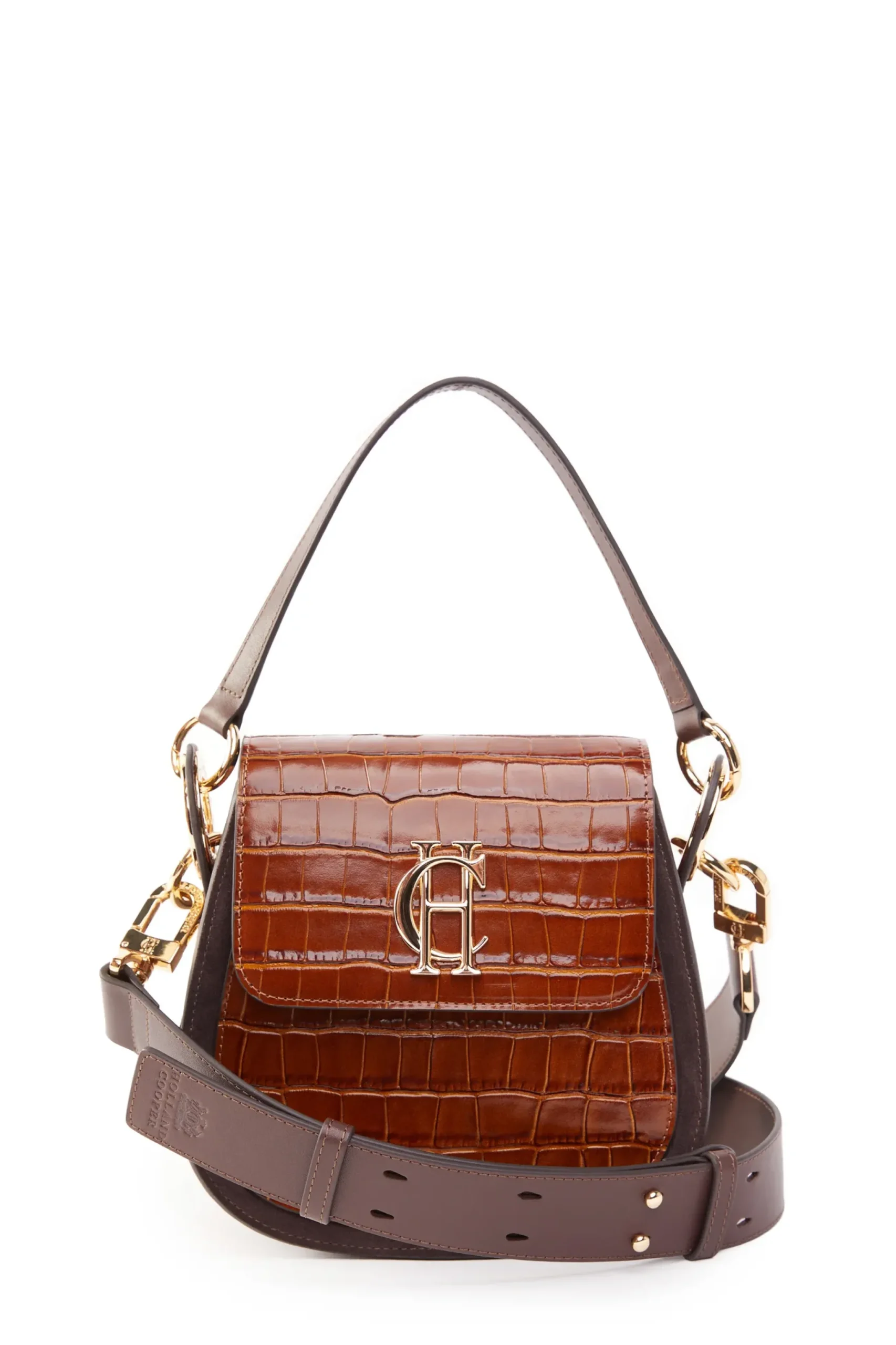 Holland Cooper Chelsea Passport Holder Tan Croc Online