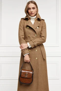 Holland Cooper Chelsea Saddle Bag Tan Croc