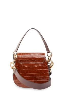 Holland Cooper Chelsea Saddle Bag Tan Croc