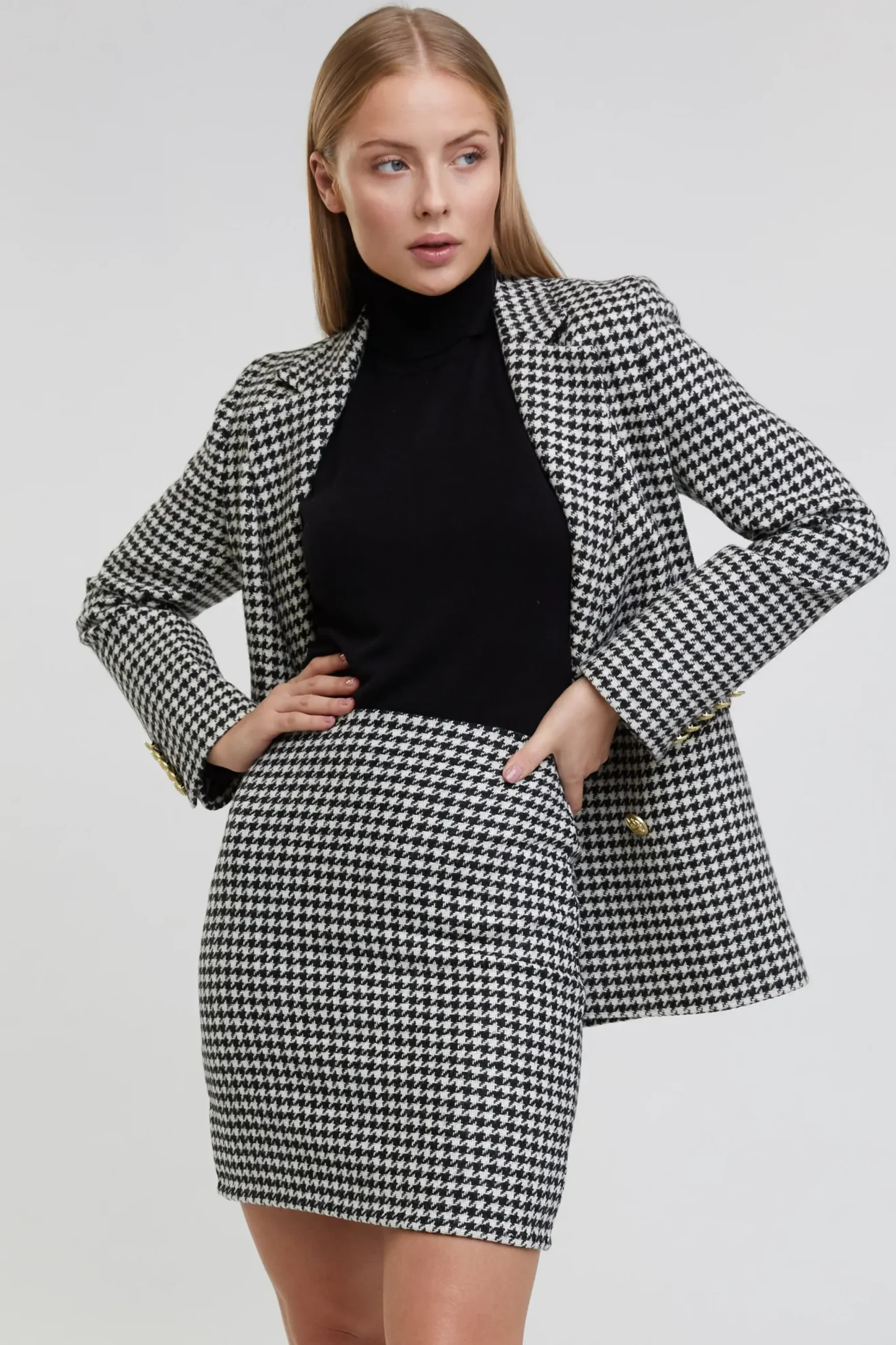 Holland Cooper Chelsea Skirt Houndstooth Outlet