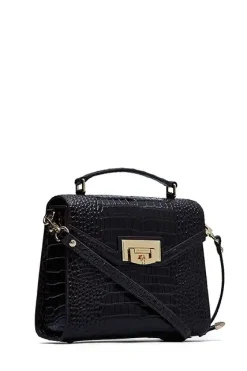 Holland Cooper Cheltenham Bag Rich Chocolate Croc New
