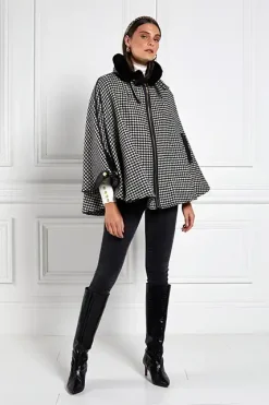 Holland Cooper Chiltern Cape Houndstooth Sale