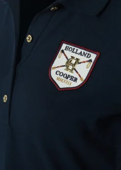 Holland Cooper Classic Long Sleeve Polo Shirt Ink Navy Sale