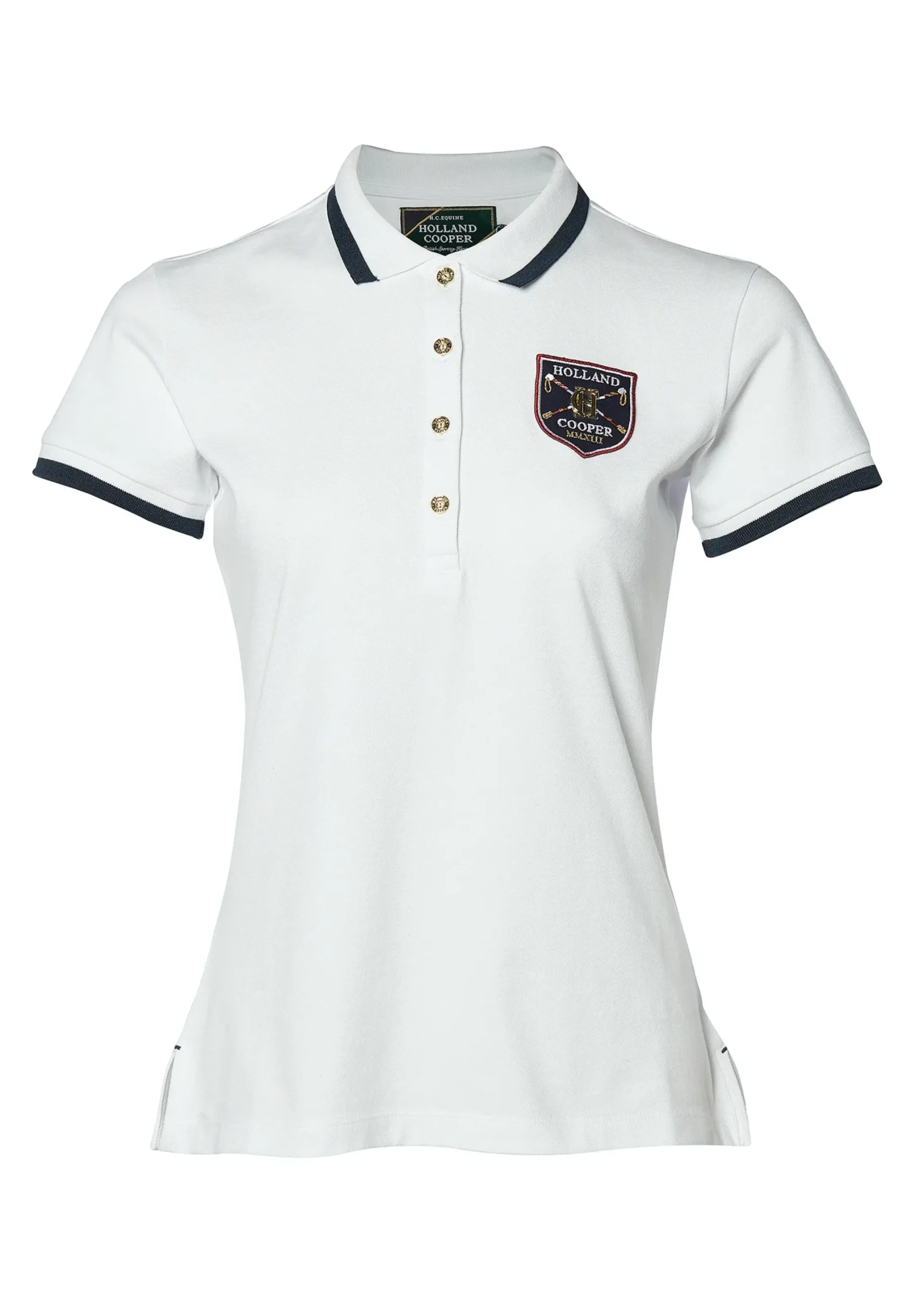 Holland Cooper Classic Polo Shirt White Hot