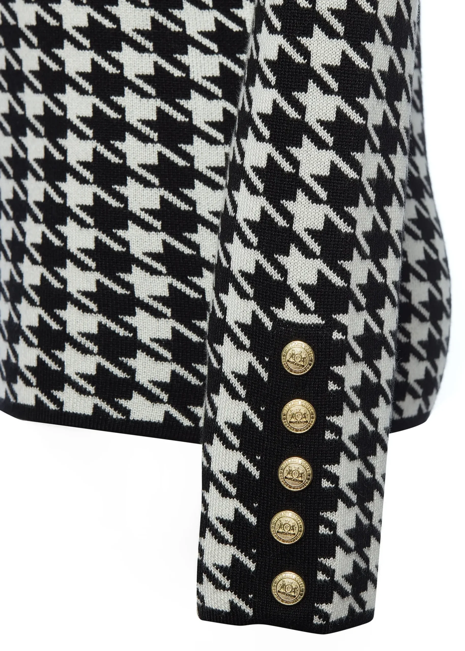 Holland Cooper Classic Roll Neck Knit Houndstooth Sale