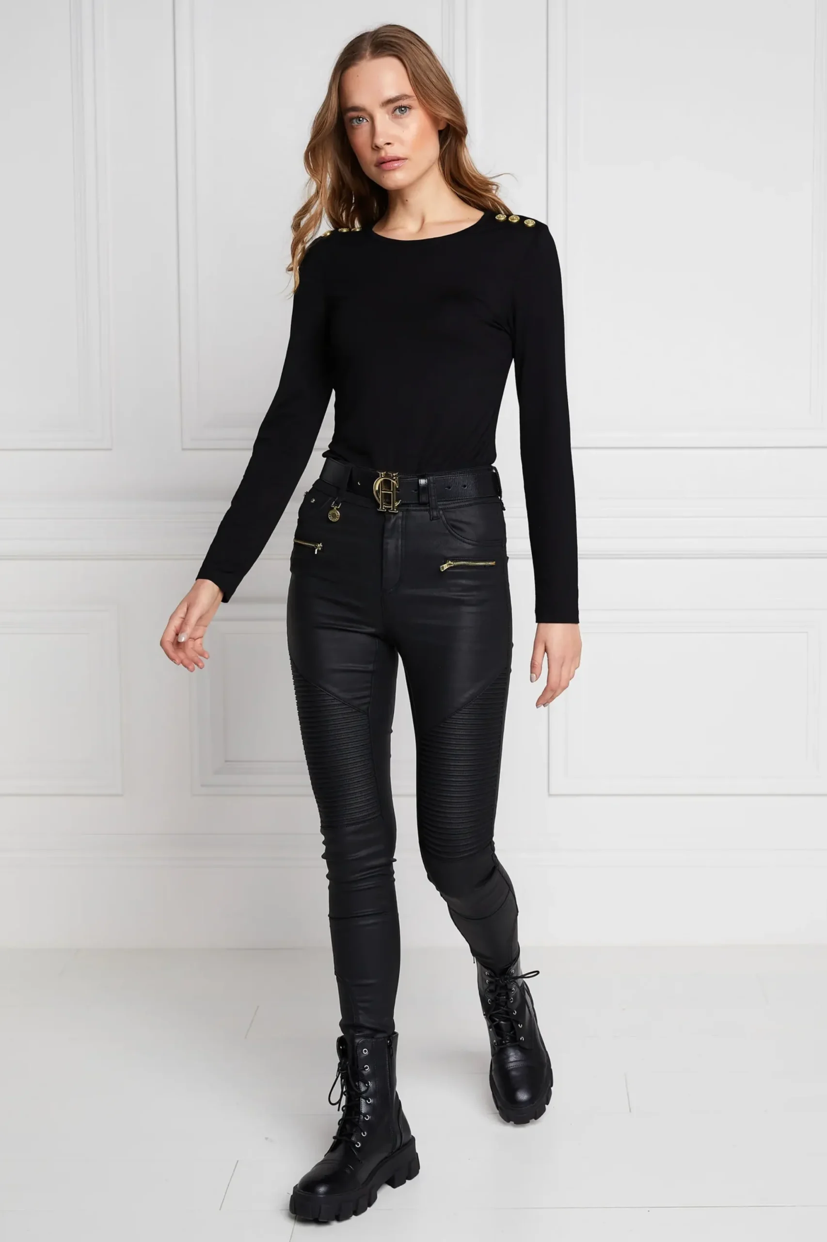 Holland Cooper Coated Biker Jean Sale