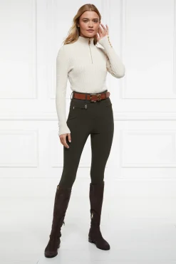 Holland Cooper Contour Trouser Dark Olive Outlet