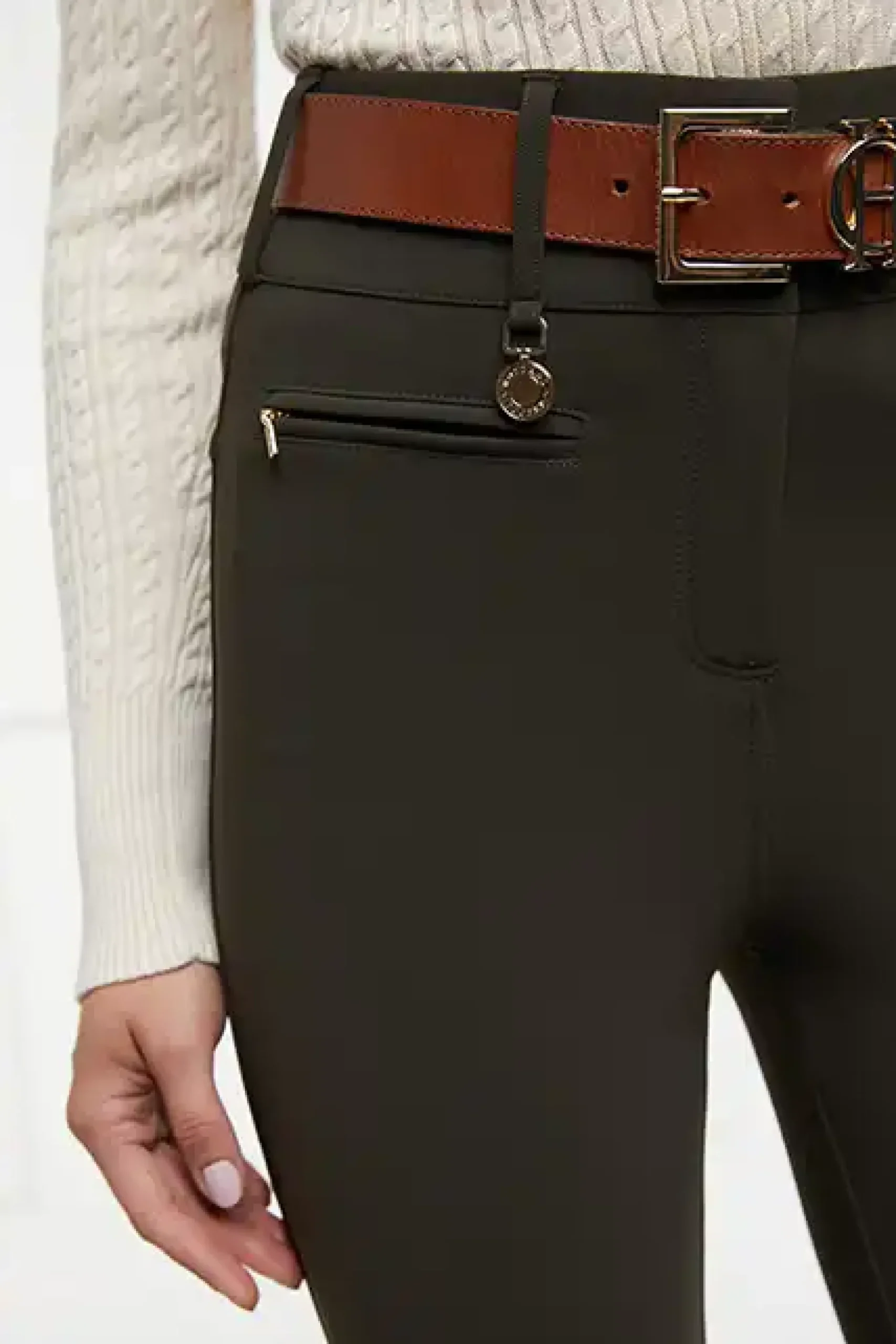 Holland Cooper Contour Trouser Dark Olive Outlet
