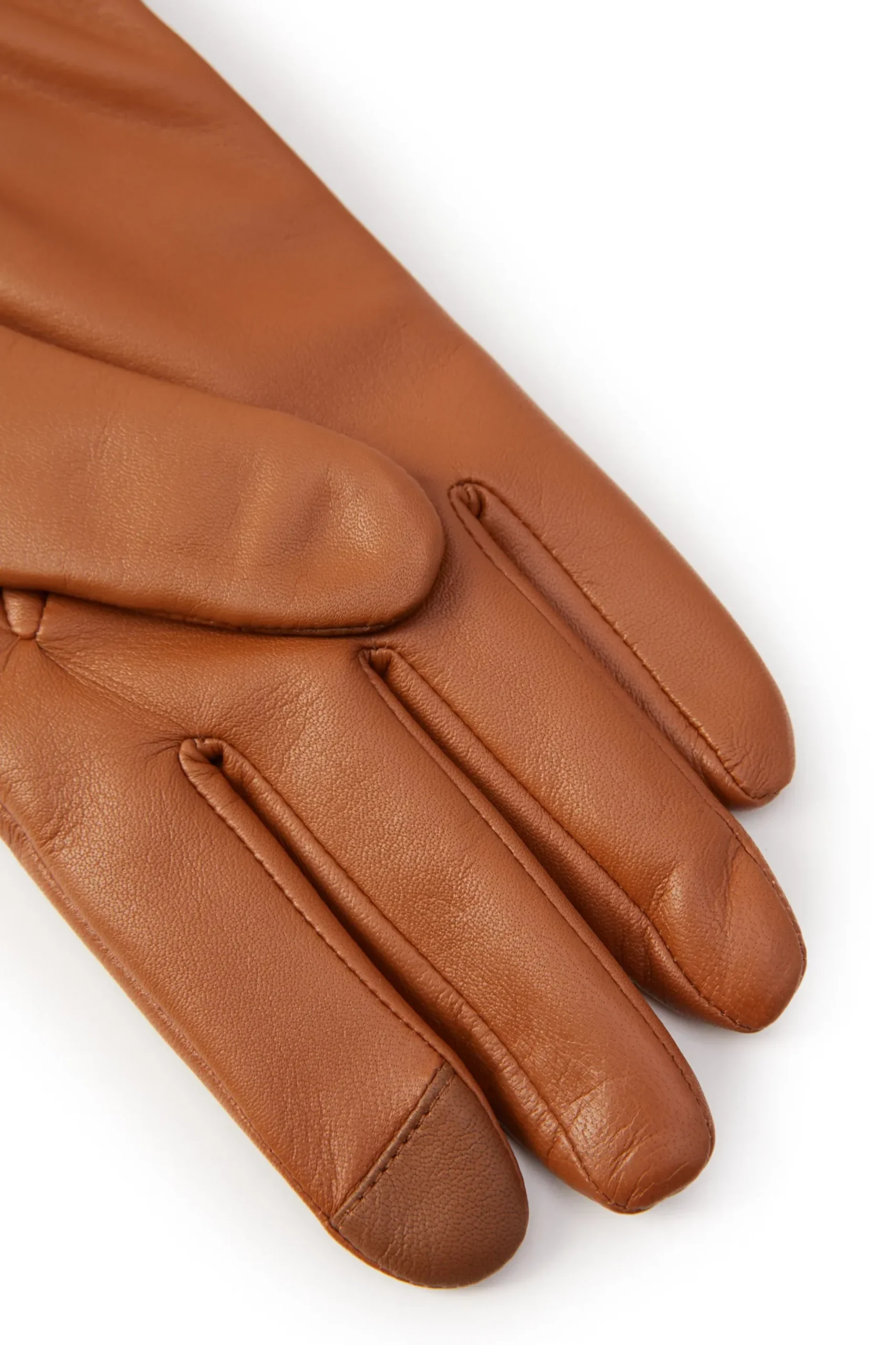 Holland Cooper Contrast Leather Gloves Tan Ink Navy Online