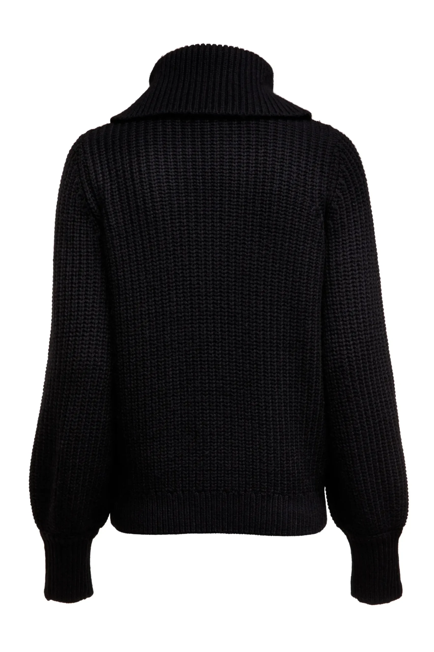 Holland Cooper Corded Roll Neck Knit Black New