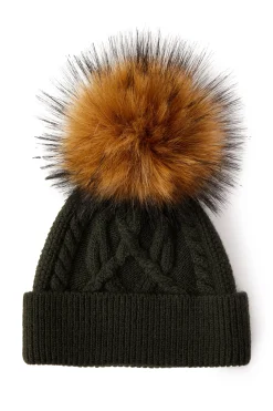 Holland Cooper Cortina Bobble Hat Fern Green