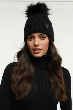 Holland Cooper Cortina Bobble Hat Black Best